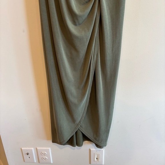 Slate & Willow Green Side Twist Maxi Tank Dress XL Modal Lightweight - Picture 4 of 9